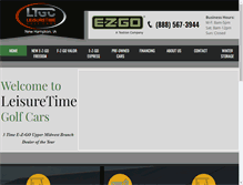 Tablet Screenshot of leisuretimegolfcars.com